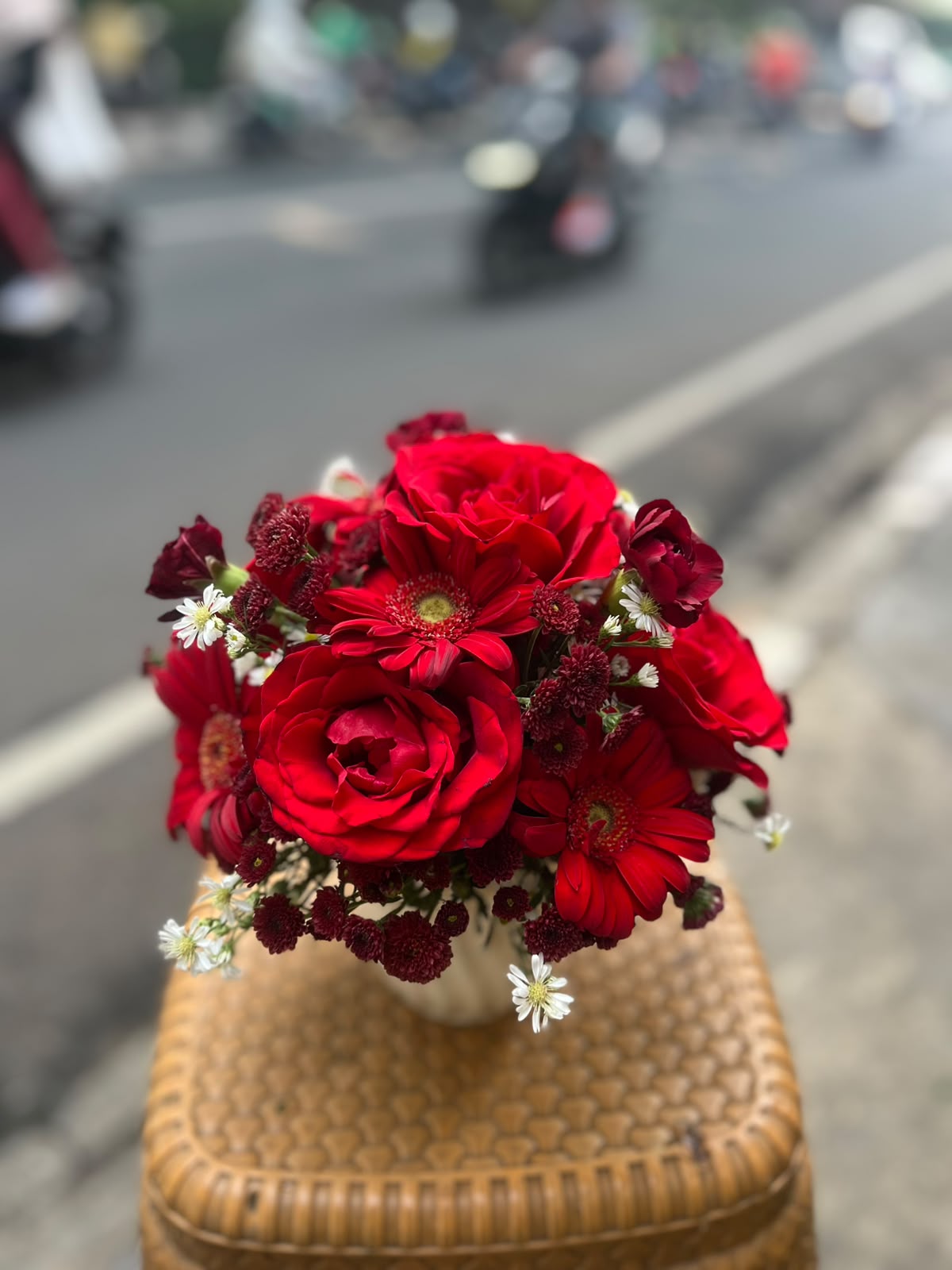 Classic Red Rose Table Flower