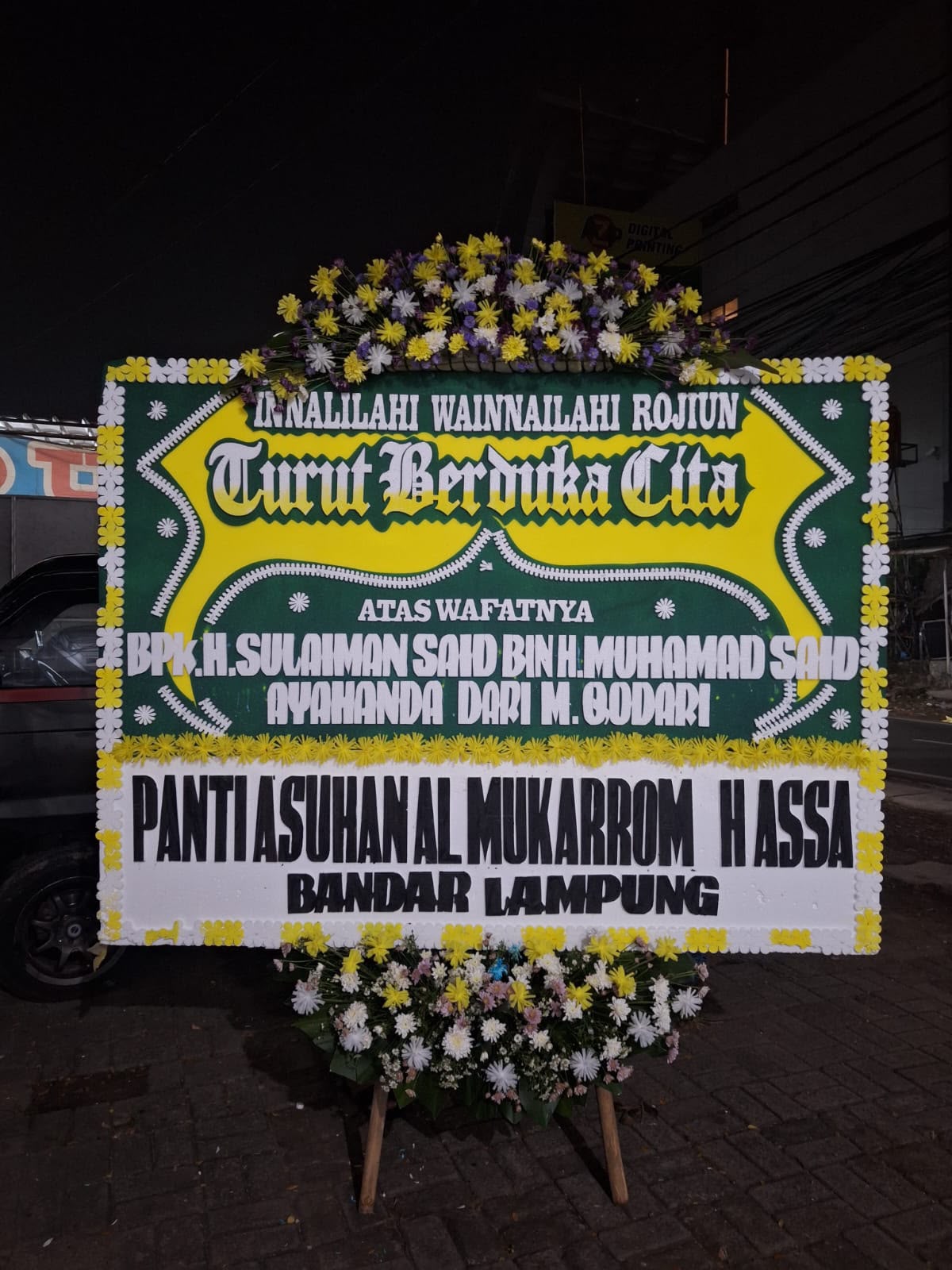 Bunga Papan Duka Cita Al-Mukarrom