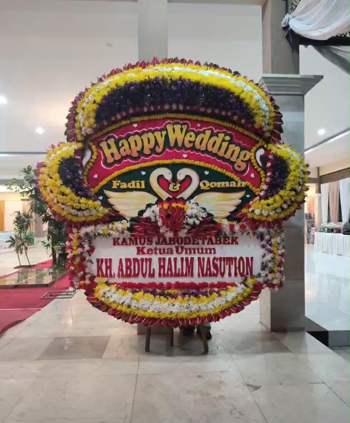 Bunga Papan Happy Wedding Royal Circle